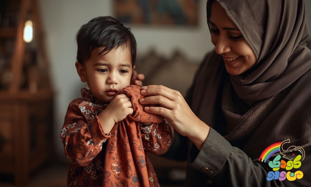 تصویر کودک و لباس