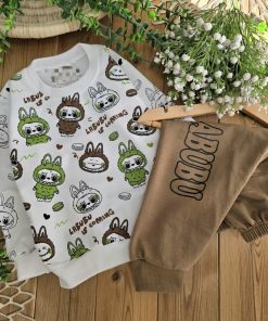 لبوبو های ریز سفید با شلوار دو رنگ 🌈