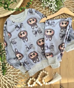 بلوز شلوار مخمل لبوبو تکرنگ طوسی 🌈