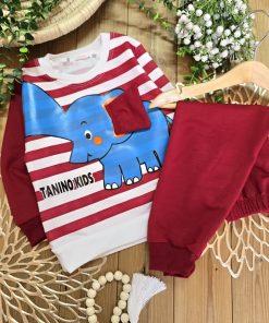 بلوز شلوار راه راه فیل گوش دار 🌈