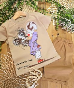 ست آستین کوتاه دختر و ماه 🌈